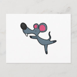 Cartão Postal Rato no exercício de alongamento de yoga