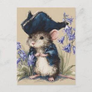Cartão Postal Rato Pirata nas Flores