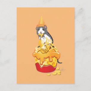 Cartão Postal Rato Que Tem Queijo