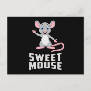 Cartão Postal Rato Rato Animal Queijo Amor Pet Engraçado Ideia D
