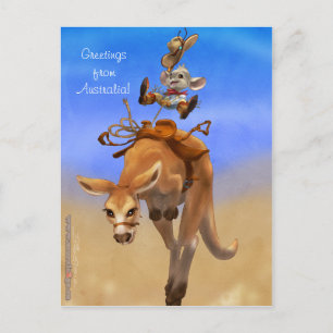 Cartão Postal Rato Rodeo e Rodeo Roo