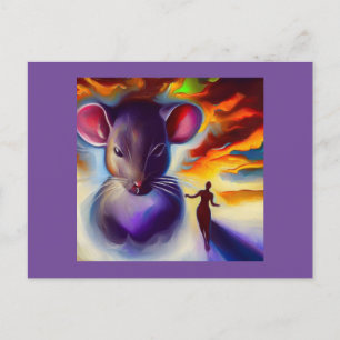 Cartão Postal Rato Spirit Animal 2