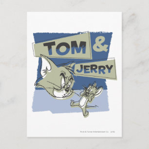 Cartão Postal Rato Tom e Jerry Scaredey
