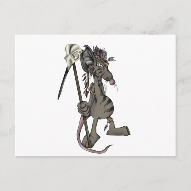 Cartão Postal Rato Tribal (Frente)
