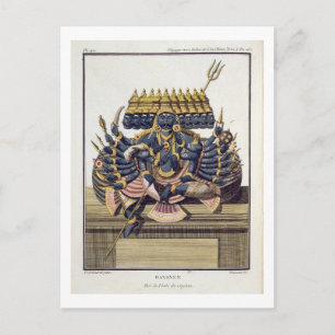 Cartão Postal Ravana, rei demônio do Ceilão, de 'Viagem às Índia