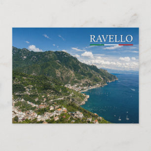 Cartão Postal Ravello Vista da Costa Amalfitana - Itália