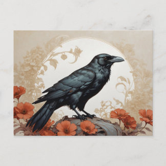 Cartão Postal Raven Art