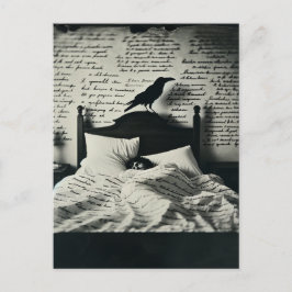 Cartão Postal Raven Assiste Poe Dormindo