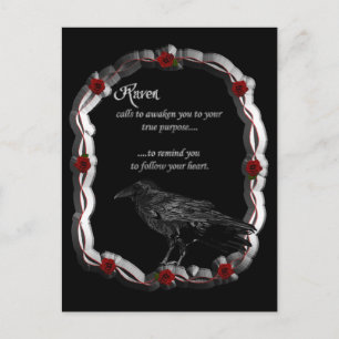 Cartão Postal Raven Calling