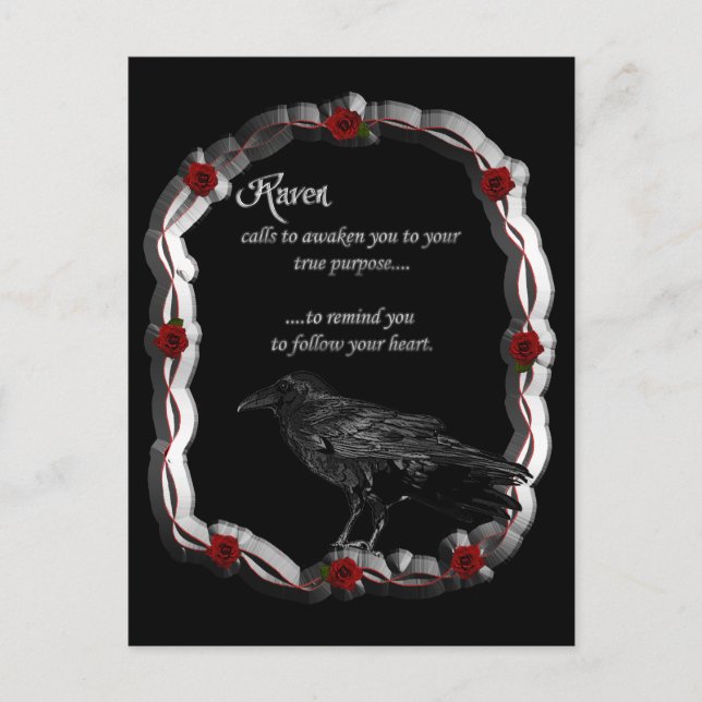 Cartão Postal Raven Calling (Frente)