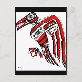 Cartão Postal raven com sol