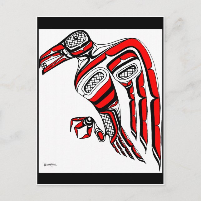 Cartão Postal raven com sol (Frente)