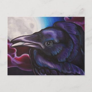 Cartão Postal Raven e Moon