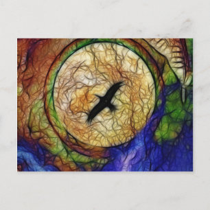 Cartão Postal Raven Hawk