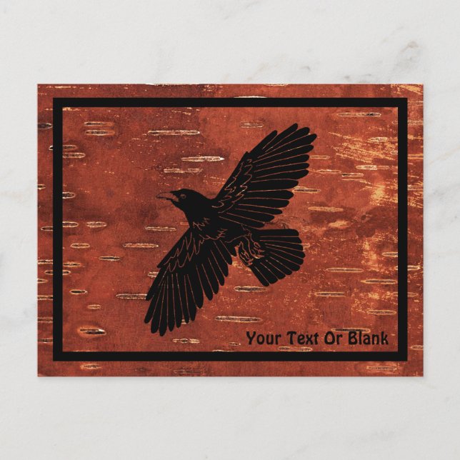 Cartão Postal Raven No Latido De Nascimento Interior (Frente)