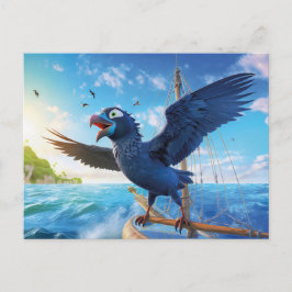 Cartão Postal Raven On Sailing Trip In The South Seas