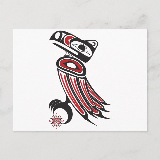 Cartão Postal Raven rouba o sol (Frente)