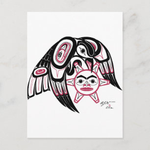 Cartão Postal Raven Roubando o Sol