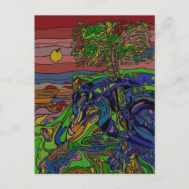 Cartão Postal Raven Tree