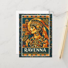 Cartão Postal Rávena Itália Imperatriz Bizantina Mosaico Cartaz