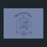 Cartão Postal RAVENCLAW™ Wit Learning Wisdom Crest<br><div class="desc">Celebrate wisdom, wit, and a love of learning with this elegant Ravenclaw™ crest design. Showcasing the proud house eagle set within a classic shield, this refined artwork highlights Ravenclaw’s defining traits — Wit, Learning and Wisdom — in a clean, timeless layout. Rendered in cool, sophisticated house tones, the detailed linework...</div>