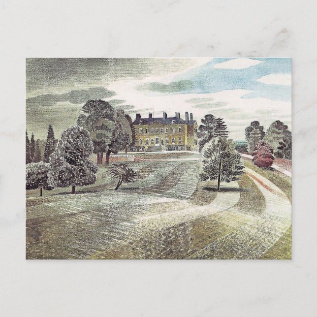 Cartão Postal Ravilious - Buscot Park, Farringdon Oxfordshire, (Frente)