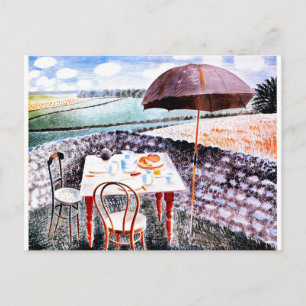 Cartão Postal Ravilious - Chá em Furlongs, 1939 belas artes