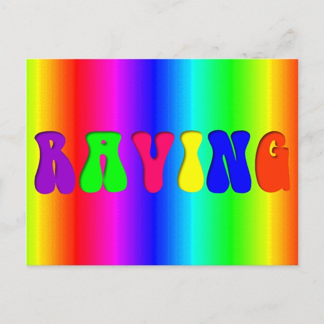 Cartão Postal RAVING Rainbow (Frente)