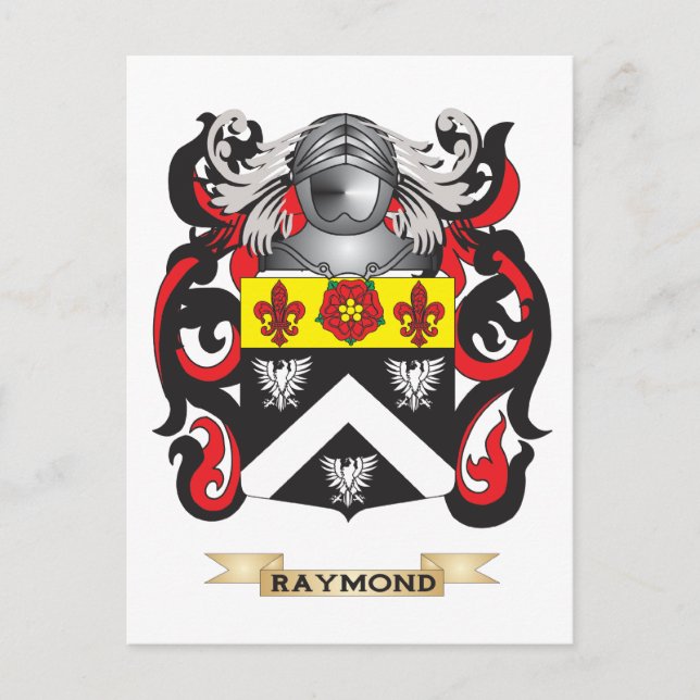 Cartão Postal Raymond Casaco of Arms (Crest Familiar) (Frente)