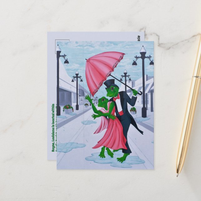 Cartão Postal Rayne, Louisiana (Frente/Verso In Situ)