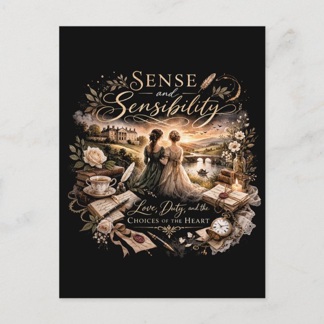 Cartão Postal Razão e Sensibilidade (Frente)