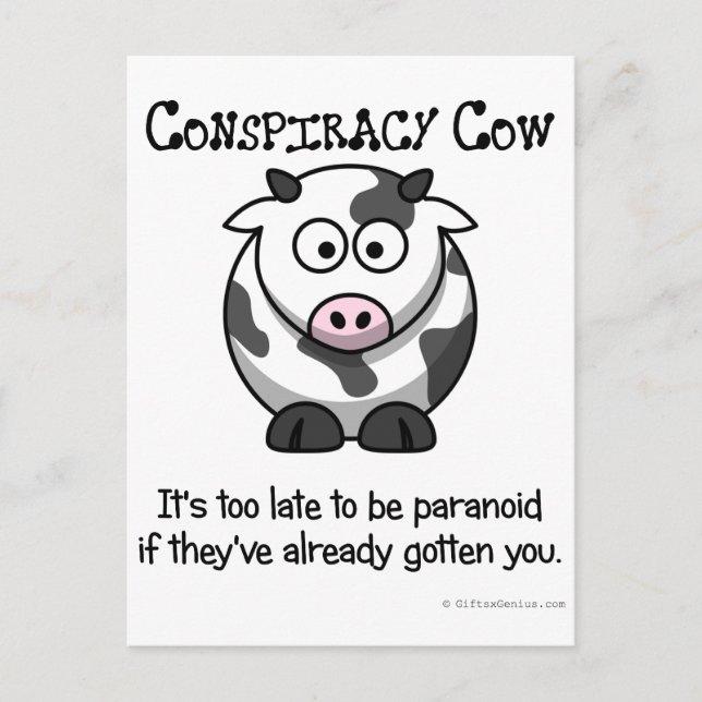 Cartão Postal Razão para ser paranoico (Frente)