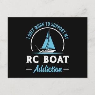 Cartão Postal RC Boat Vício Remote Model Funny RC Boats