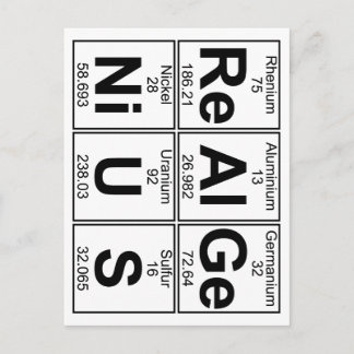 Cartão Postal Re-Al-Ge-Ni-U-S (gênio real) - Cheio