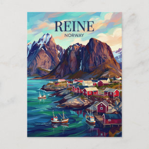 Cartão Postal Ré no Lofoten Noruega
