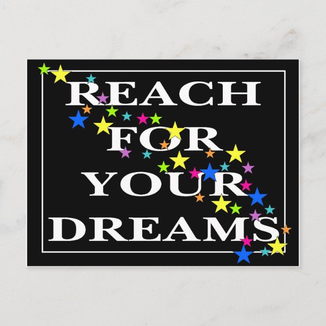 Cartão Postal Reach for Your Dreams (Frente)