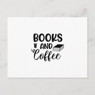 Cartão Postal Reading Art Books And Coffee