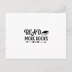 Cartão Postal Reading Art Read More Books