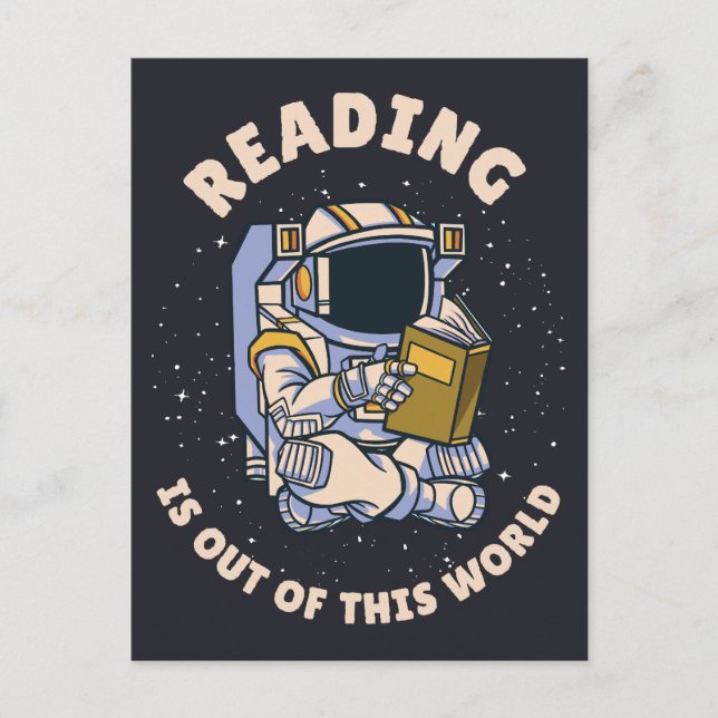 Cartão Postal Reading Is Out Of This World (Frente)