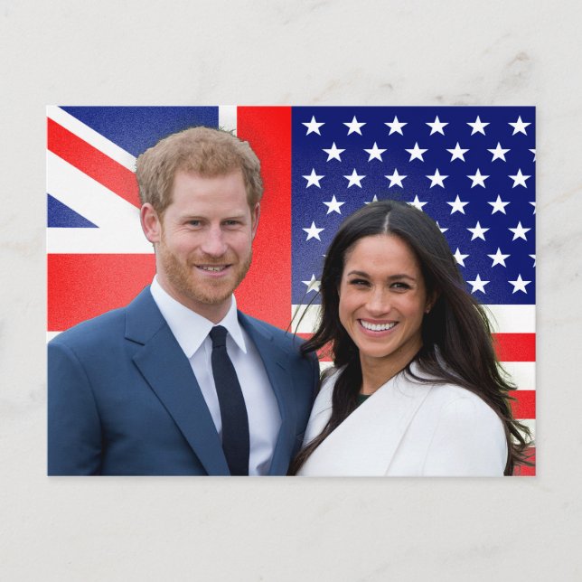 Cartão Postal Real Casamento Príncipe Harry e Meghan Markle (Frente)