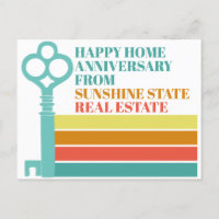 Real Estate Happy Home Anniversário Retro Strike
