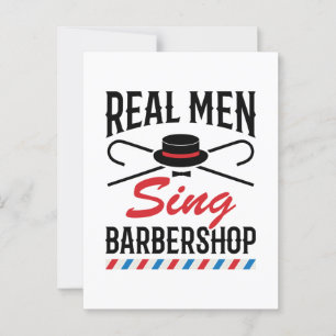 Cartão Postal Real Men Sing Barbershop Singer