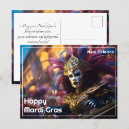 Cartão Postal 💚 💜 💛 Real Regalia: Mardi Gras Extravaganza