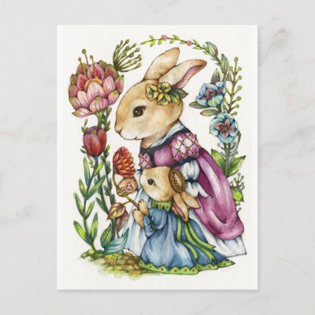 Cartão Postal Real Tutor - Princesa Rabbit Art Postcard (Frente)