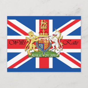 Cartão Postal Real Wedding Wills e Kate