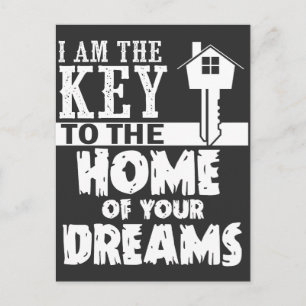 Cartão Postal Realtor Design Key To The Home Of Your Dream