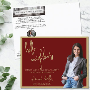 Cartão Postal Realtor Mailer Real Estate Marketing Farming Hello