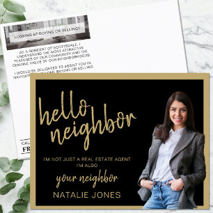 Cartão Postal Realtor Mailer Real Estate Marketing Farming Hello