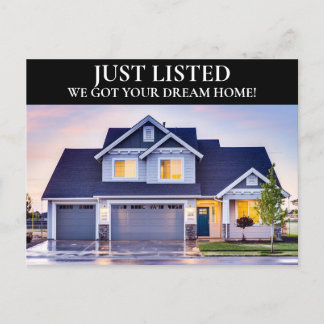 Cartão Postal Realtor Real Estate Acabou de listar a foto