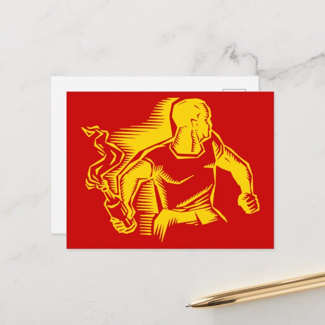 Cartão Postal Rebel, Molotov Cocktail, Riots, Communist Style (Frente/Verso In Situ)